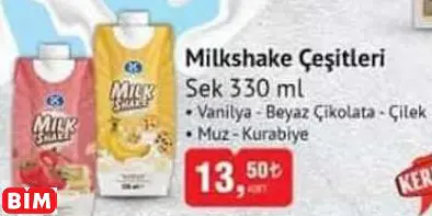 SEK  MİLKSHAKE ÇEŞİTLERİ